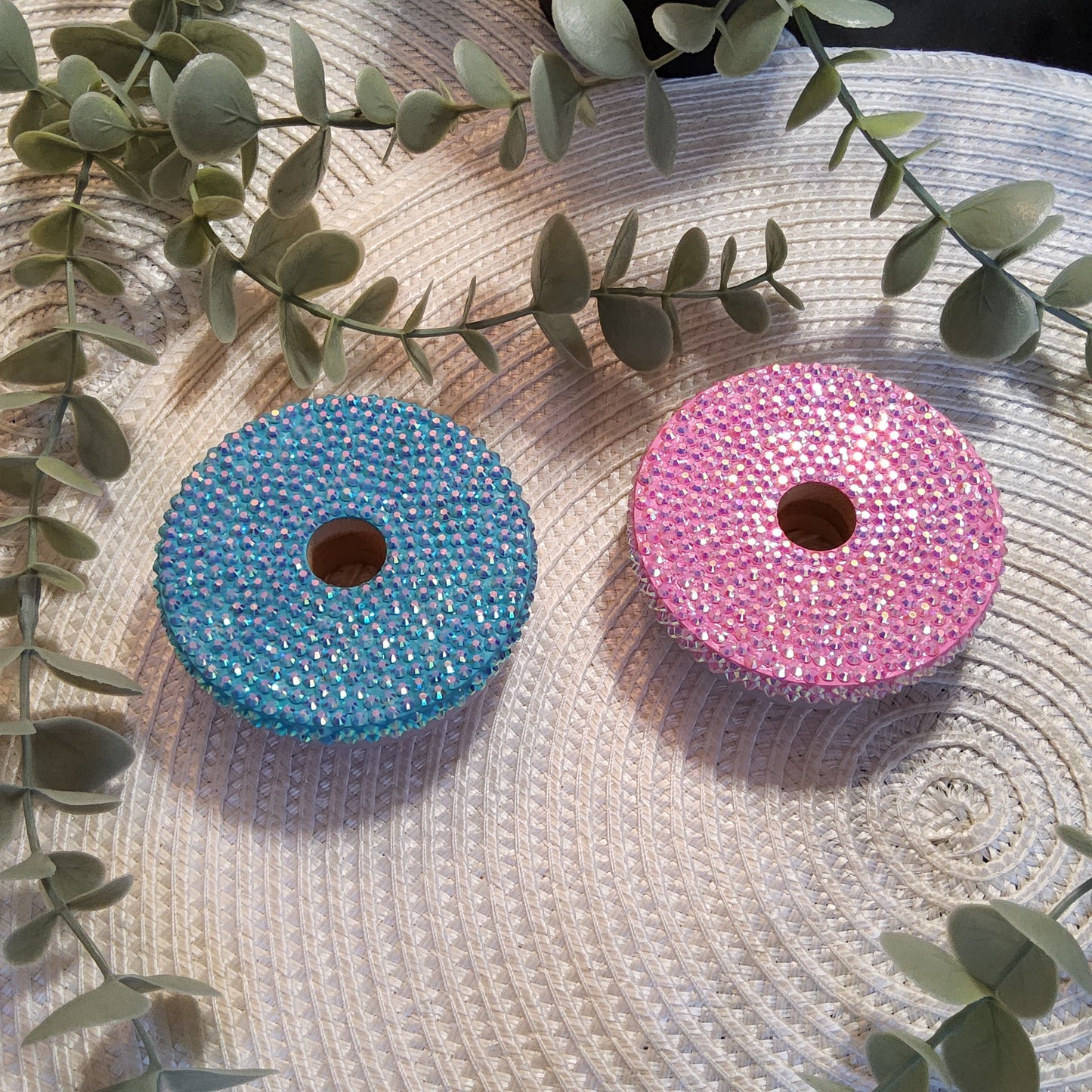 Rhinestone Bamboo Lid