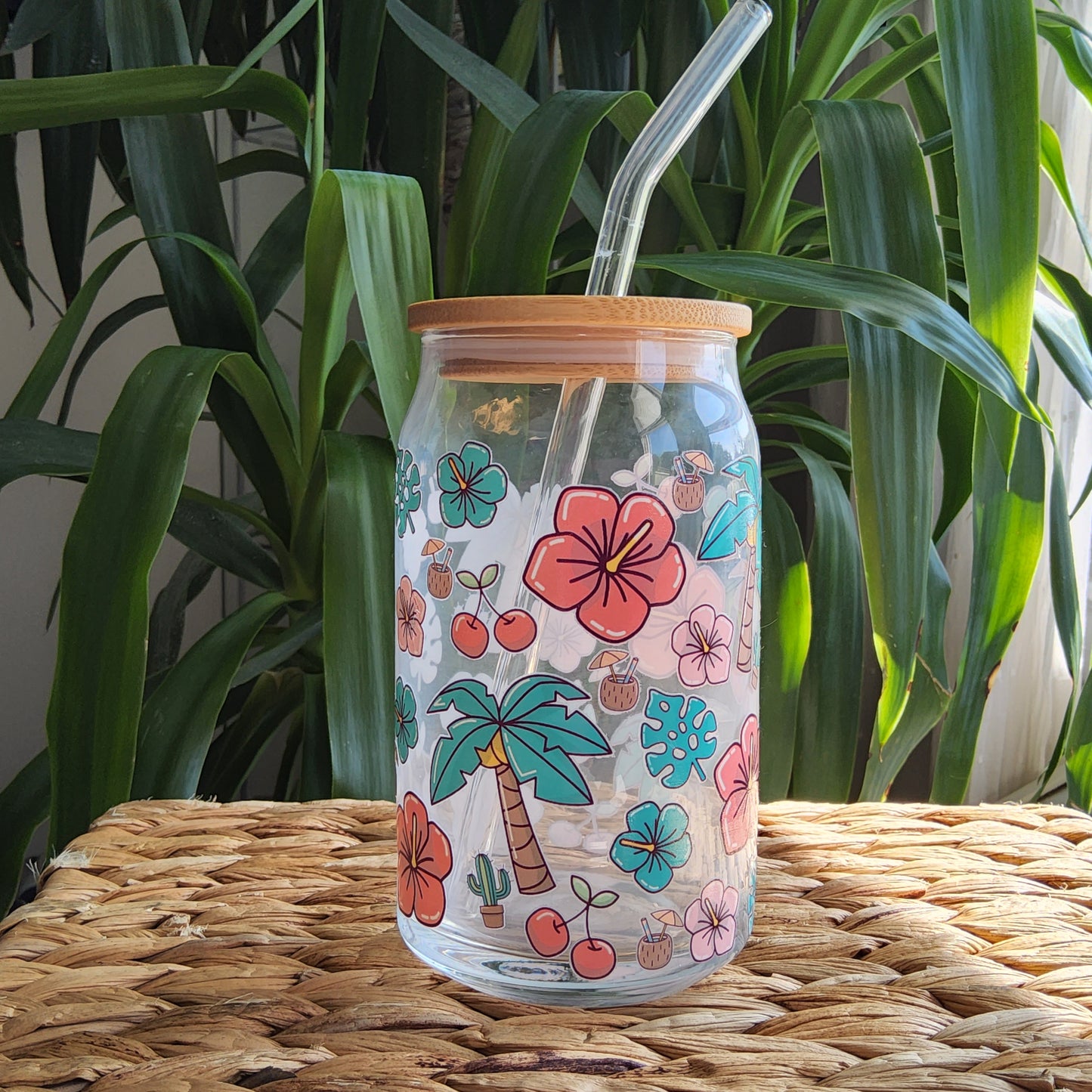 Tropical Glass Cup
